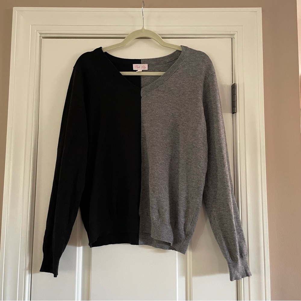 Two Tone Sweater - Picture 2 of 3